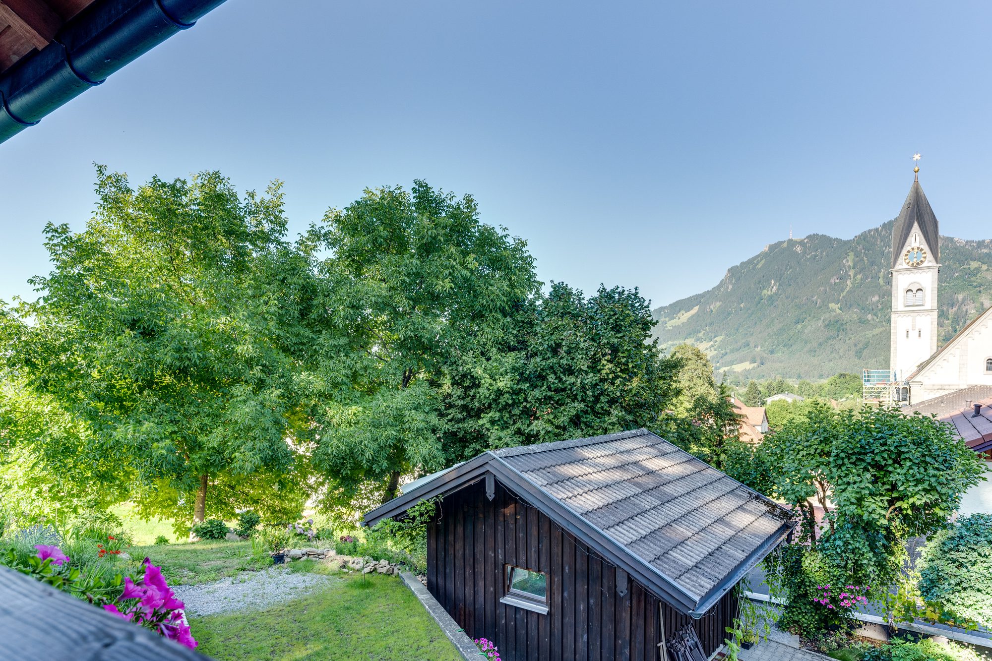 Blick auf den Grünten im Sommer